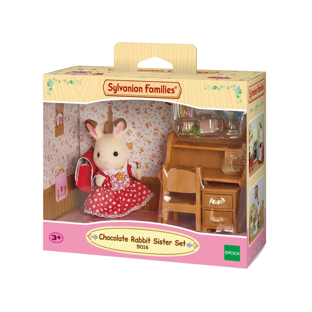 Sylvanian Families Sorella Coniglio Cioccolato e scrivania