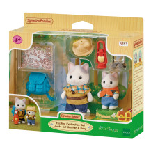Sylvanian Families Set da esplorazione: Fratello e Bebè Gatto Latte