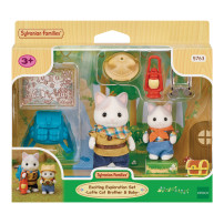 Sylvanian Families Set da esplorazione: Fratello e Bebè Gatto Latte