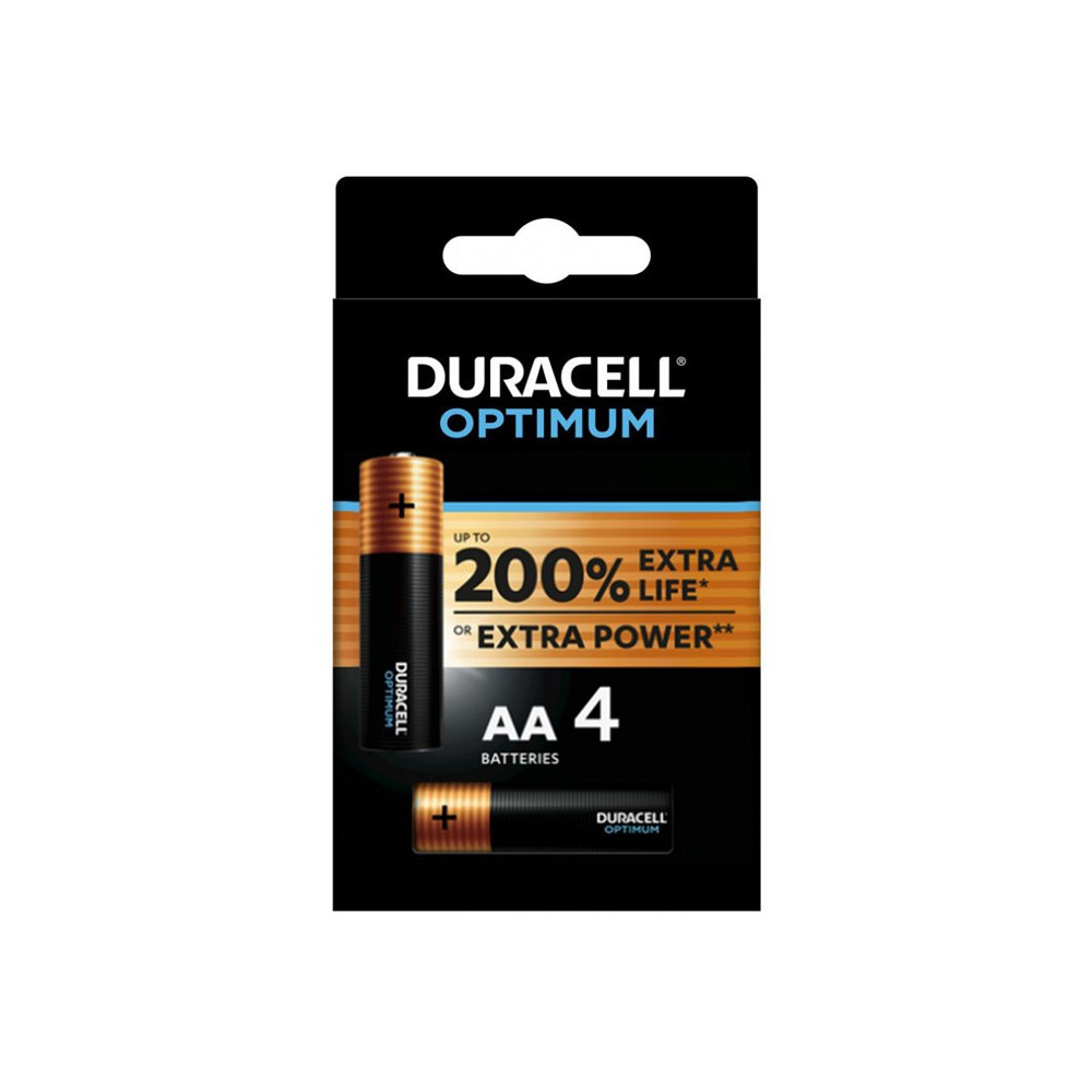 DURACELL OPTIMUM BLISTER 4 STILO AA (LR6/MX1500) DUROPTIMUMAA