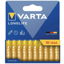 VARTA LONGLIFE - BLISTER 10 BATTERIE MINISTILO AAA VARLONGLIFE-AAA-10PZ