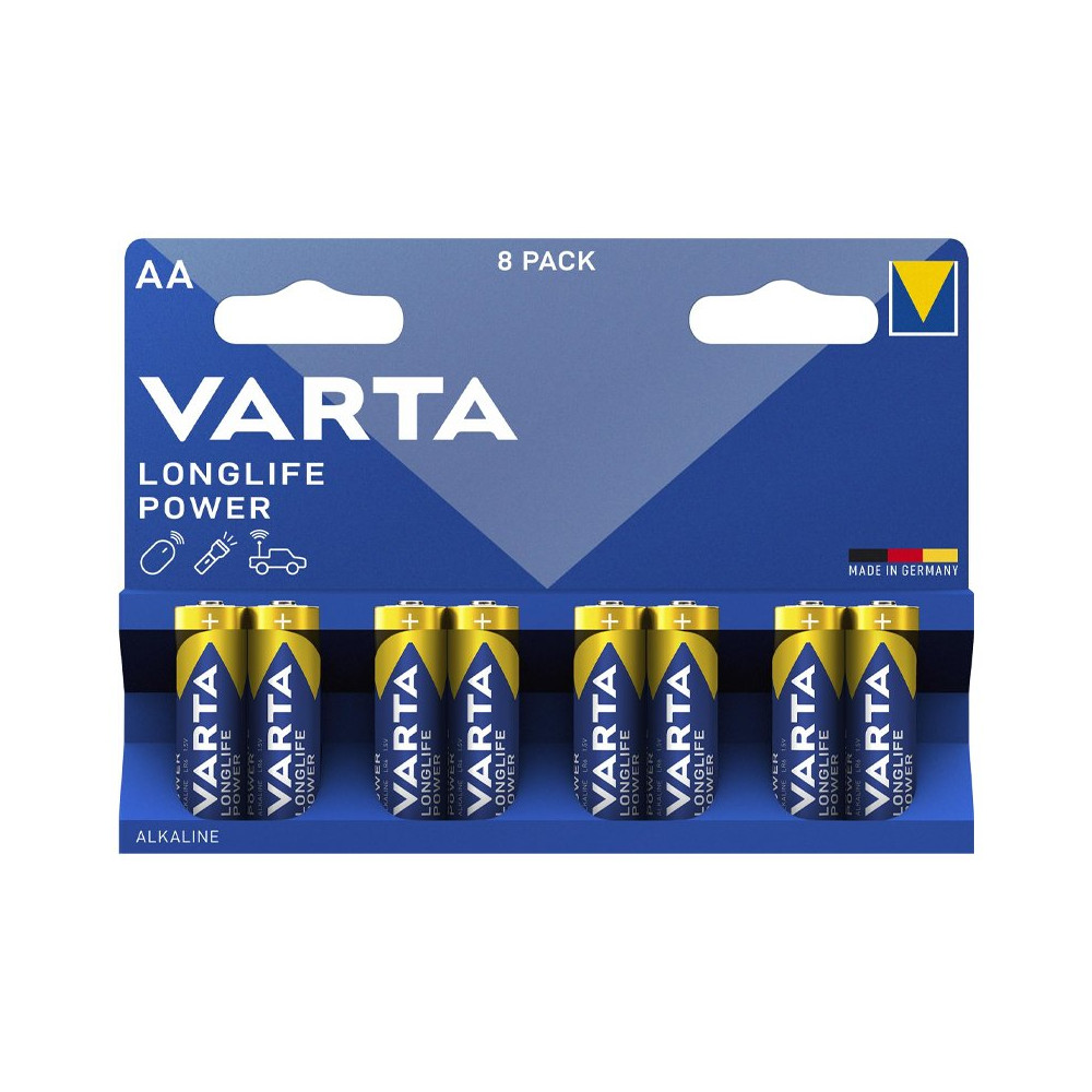 VARTA LONGLIFE POWER - BLISTER 8 BATTERIE STILO AA VARLONGLIFEPOW-AA-8P
