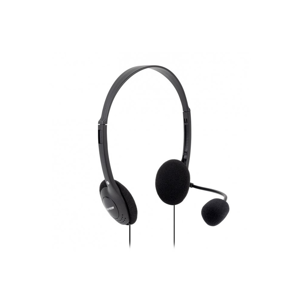 VULTECH HS-01 REV. 2.2 - CUFFIE CON MICROFONO E CON DOPPIO JACK 3,5MM E ADATTATORE VULHS-01