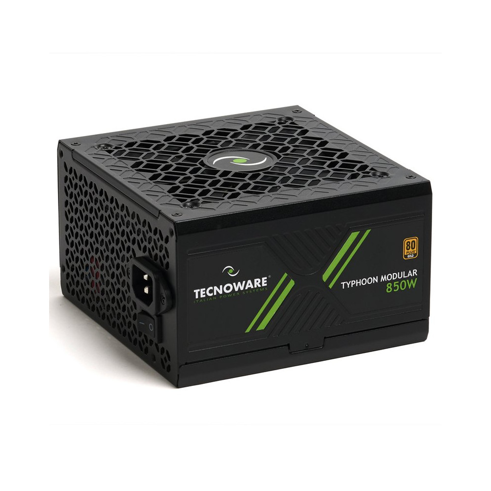 TECNOWARE PSU TYPHOON 850 MODULAR (FAL851TPM) - ALIMENTATORE 850W CON VENTOLA SILENZIOSA 12 CM - MODULAR 80+ GOLD, PFC ATTIVO TE