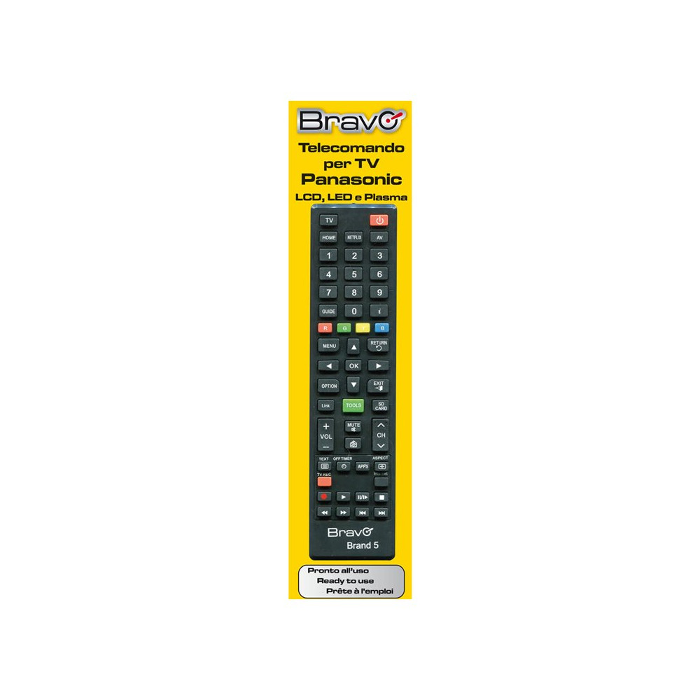 BRAVO BRAND 5 (90202065) - TELECOMANDO COMPATIBILE PER TV PANASONIC BRABRAND5