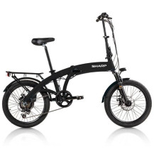 SHARP BRNO (BK-BM04E-B) FOLDABLE E-BIKE (NERA) - BICICLETTA ELETTRICA - RUOTE 20""X2.25"" - MOTORE 250W 36V - BATTERIA 36V 10AH 