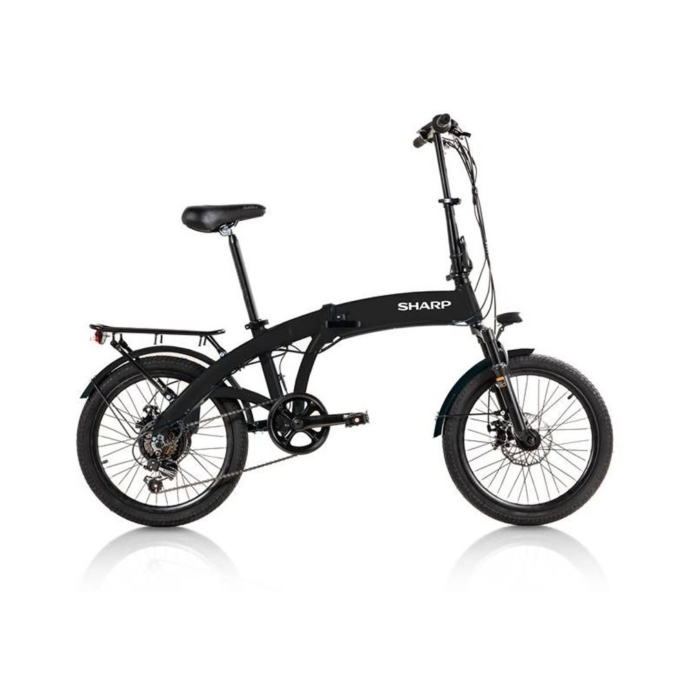 SHARP BRNO (BK-BM04E-B) FOLDABLE E-BIKE (NERA) - BICICLETTA ELETTRICA - RUOTE 20""X2.25"" - MOTORE 250W 36V - BATTERIA 36V 10AH 