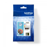 ORIGINAL Brother Multipack nero / ciano / magenta / giallo LC-424 LC424VAL ~3000 Seiten
