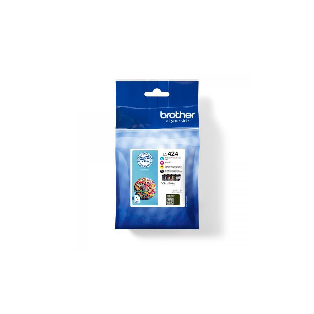 ORIGINAL Brother Multipack nero / ciano / magenta / giallo LC-424 LC424VAL ~3000 Seiten