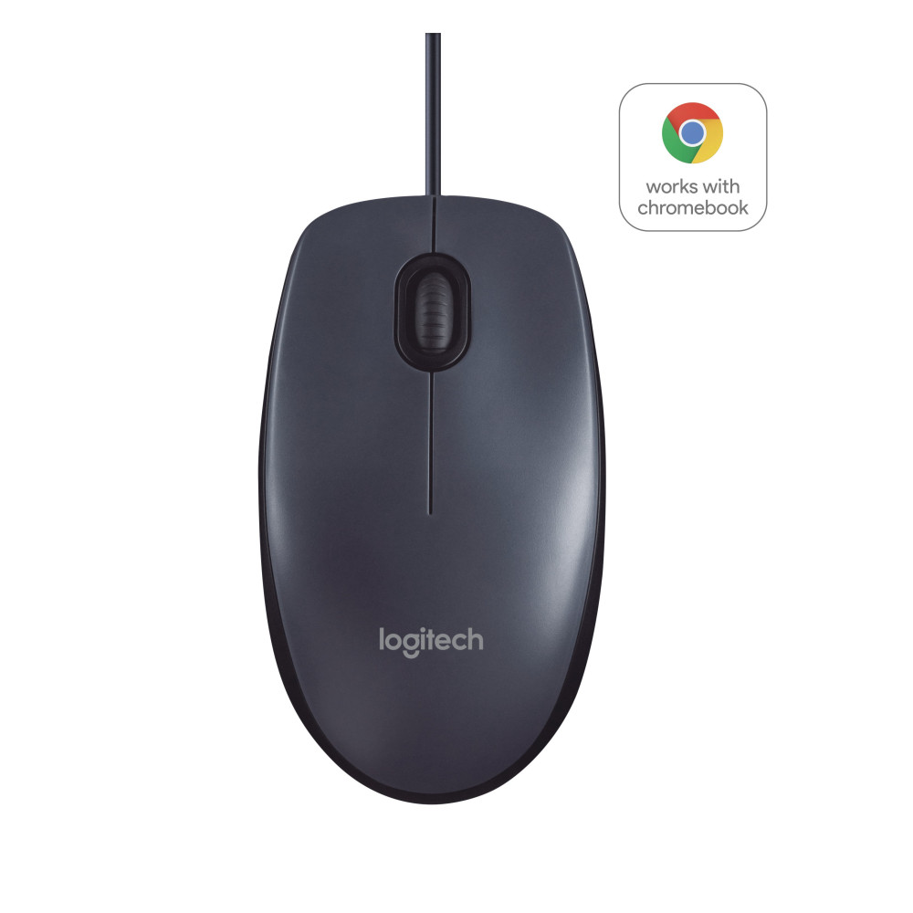 MOUSE B100 LOG OEM USB BK NERO CON SCROLLING