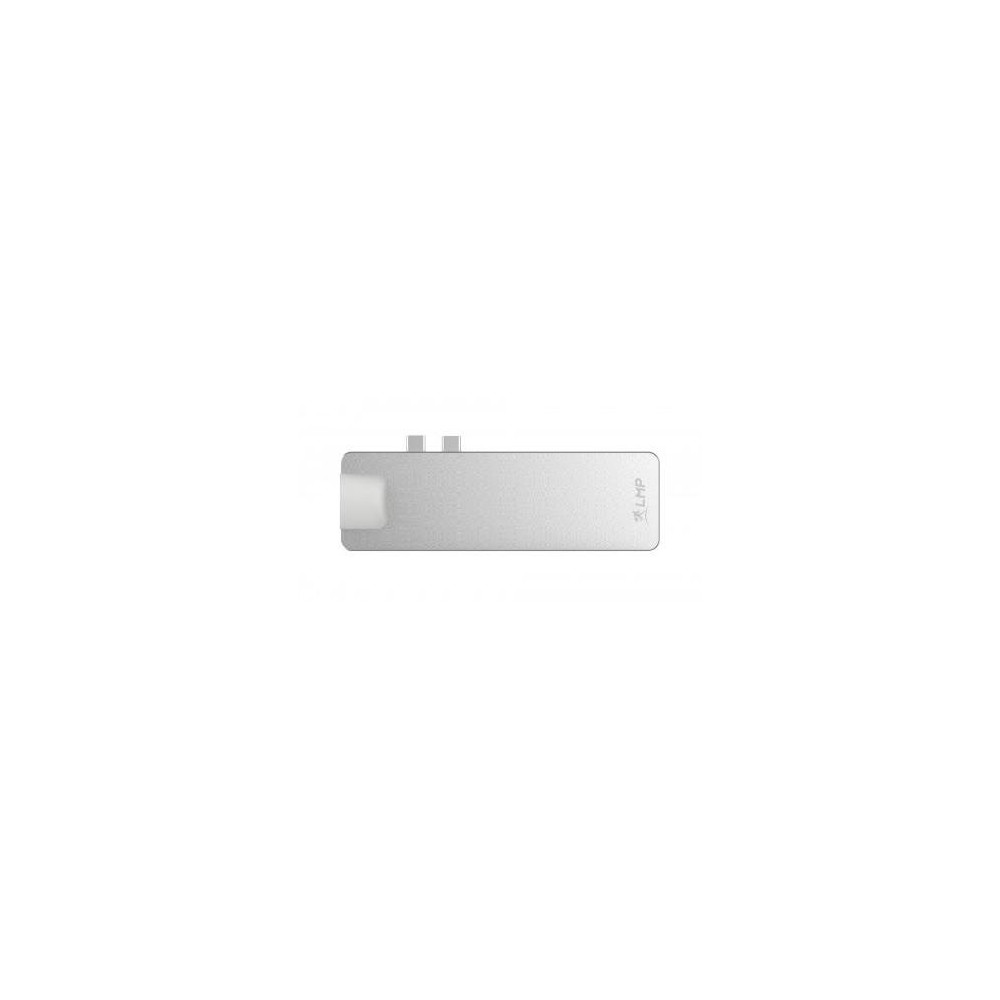 DOCKING TYPE C 8P COMPACT  SILVER 2 USB-2USB-C-GYGABIT-HDMI-MINIDP SL