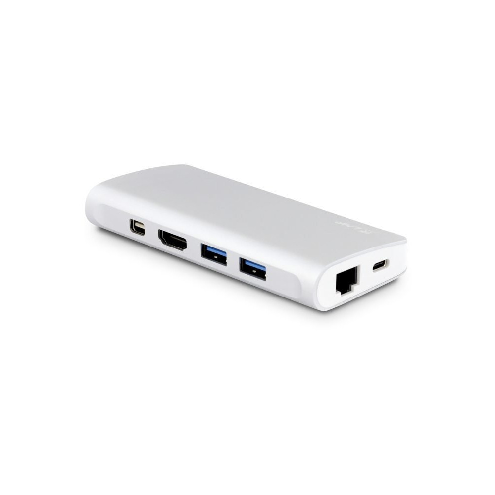 DOCKING TYPE C 9P TRAVELDOCK SILVER HDMI-VGA-MDP-2*USB-SD-MSD-USBC-GIGA