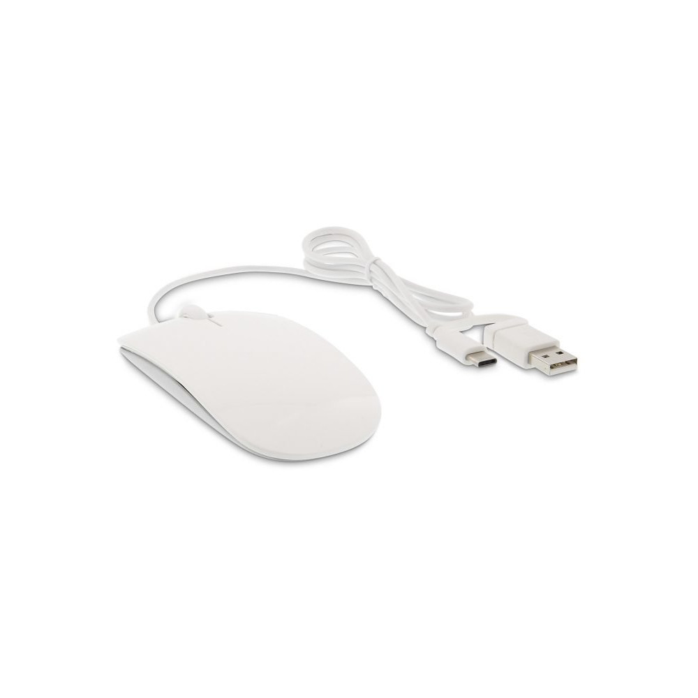 MOUSE USB-C/USB-A LMP WHITE ITALIA