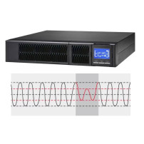 UPS 1 KVA TOWER/RACK ONLINE SERIES 8*IEC+RS232+EPO LCD CSB