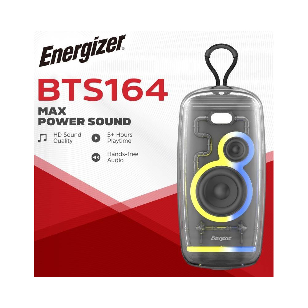 SPEAKER BT + 2400MAH ENERGIZER PORTABLE IPX65