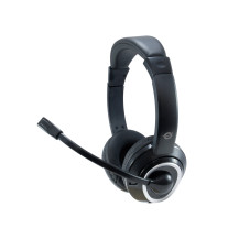 CUFFIA C/MICROFONO USB BK CONTR.REMOTO CAVO 2MT