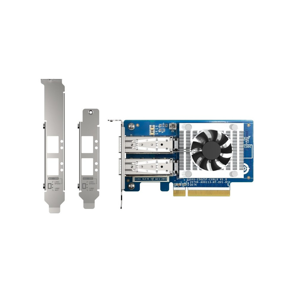 QNAP QXG-25G2SF-CX6 scheda di rete e adattatore Interno Fibra 25000 Mbit/s