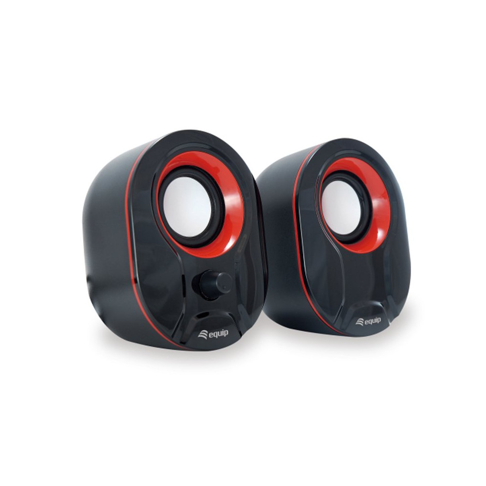 EQUIP 245332 - SPEAKER 2.0 - 6W - USB-A POWER - BLACK / RED EQU245332