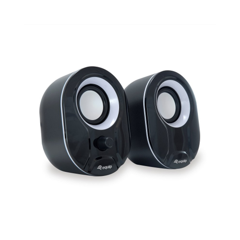 EQUIP 245333 - SPEAKER 2.0 - 6W - USB-A POWER - BLACK / WHITE EQU245333
