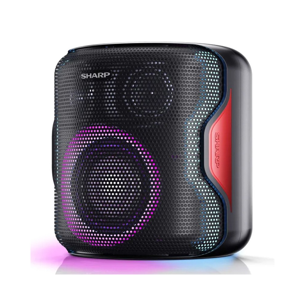 SHARP PS-921(BK) - SPEAKER BLUETOOTH PORTATILE TWS - 130W - FLAC - IPX5 - GIOCO LUCE LED RGB - NERO SHAPS921