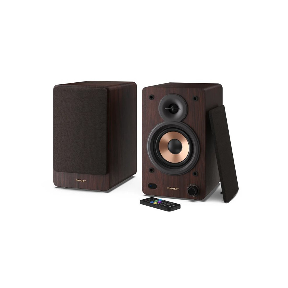 SHARP CP-SS30(BR) - ALTOPARLANTI ATTIVI DA DESKTOP - 60W RMS - CHASSIS LEGNO - BLUETOOTH 5.0 - USB - BROWN SHACPSS30BR