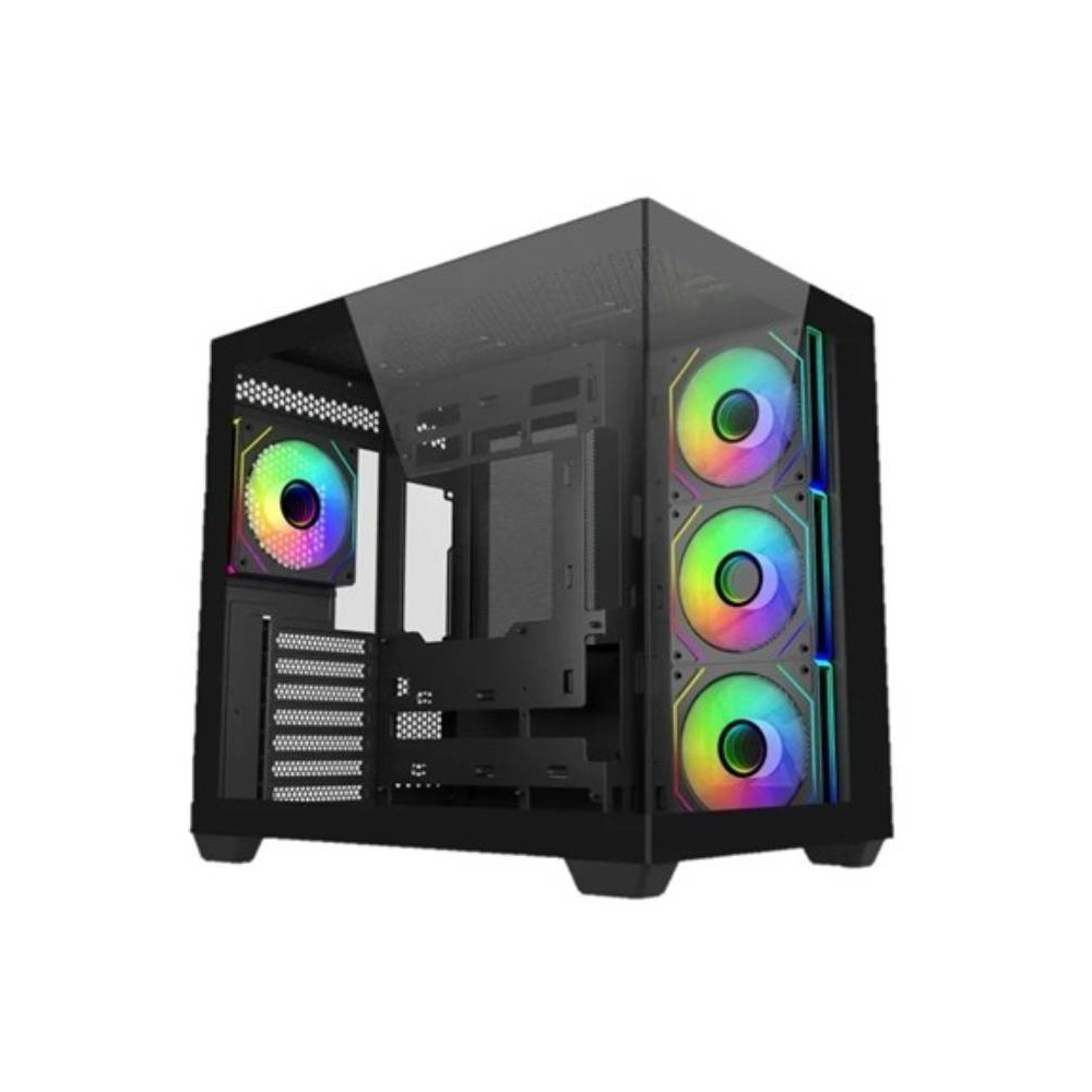 CASE MIDITOWER NO PSU ELITE 681BK VETRO FR SX - ATX MATX MITX - NERO