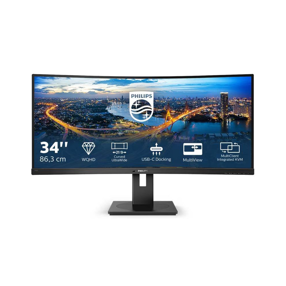 MON 34VA  CURVO 21:9  HDMI DP PHILIPS 346B1C/00 MM USBC DOCK