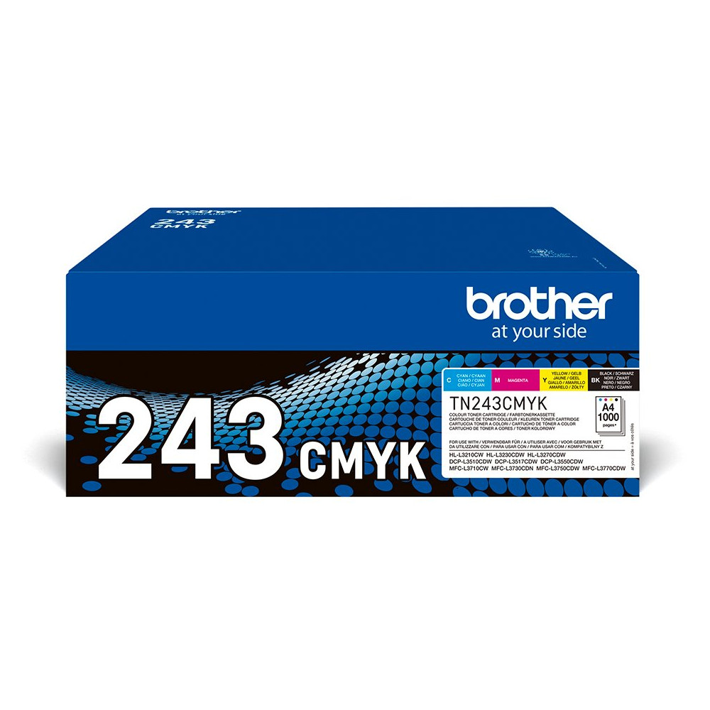 TONER BROTHER TN243CMYK MULTIPACK PER HL L3210CW 4X1.000PG
