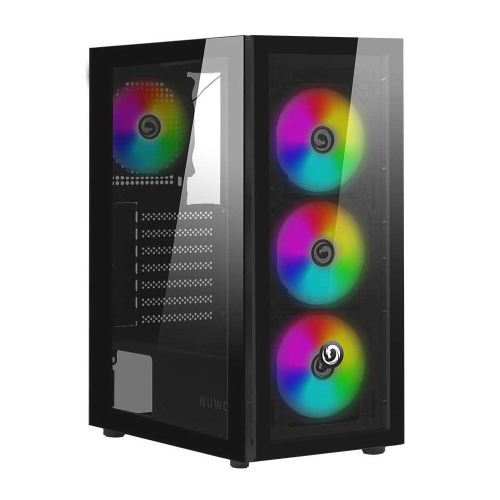 CASE MID-TOWER NO PSU RODAN R601 2USB3 0,5MM SPCC BLACK 4*FAN ARGB