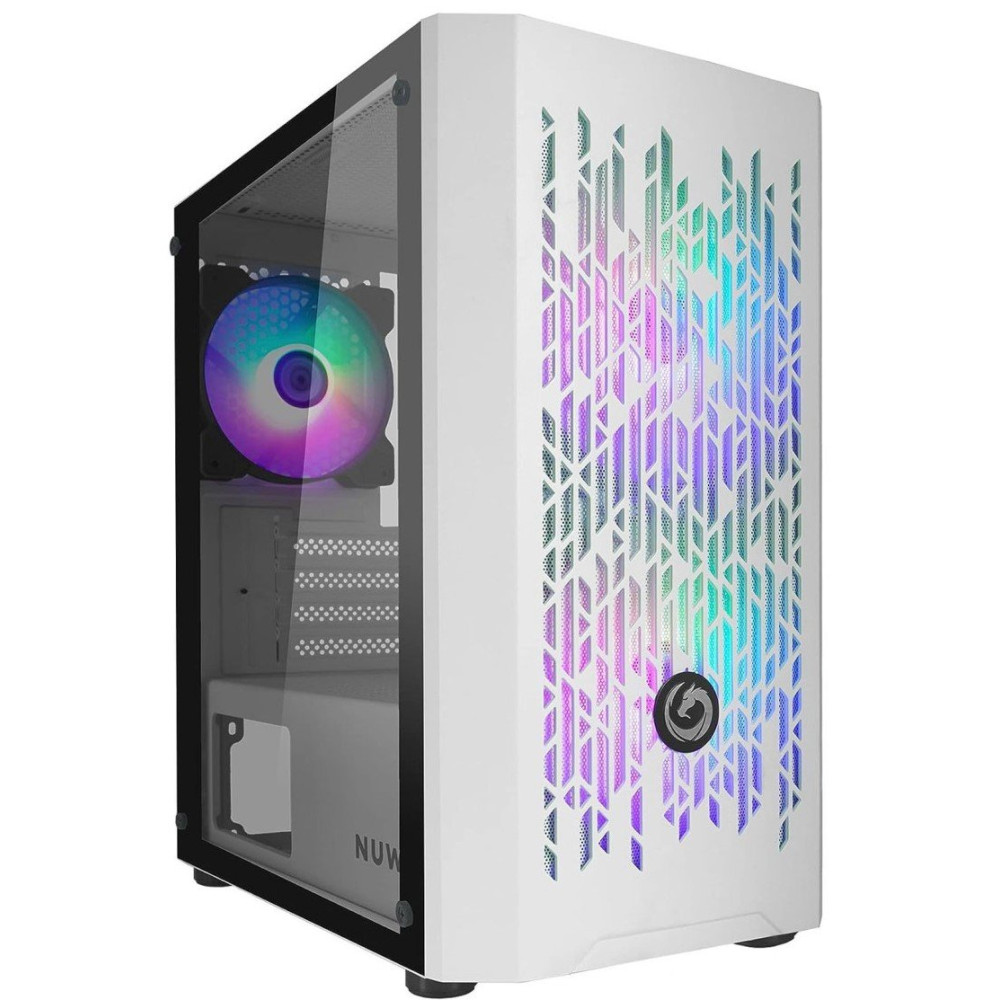 CASE MINI-TOWER NO PSU BLITZ R25 WH 2USB3 0,5MM SPCC WHITE 1*FAN RAINBO
