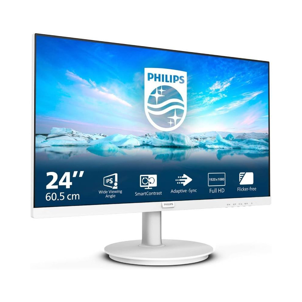 MON 23,6VA MM VGA HDMI 4MS BIANCO PHILIPS 241V8AW/00 16:9 3000:1