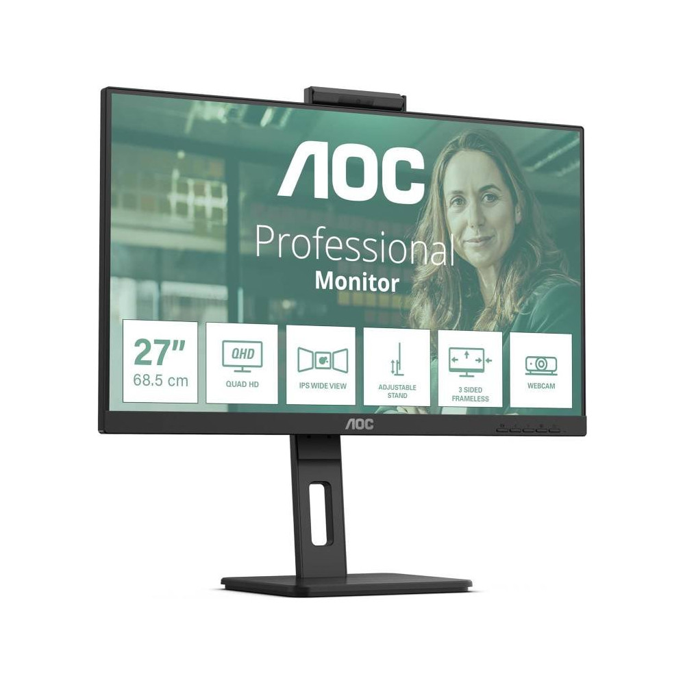 MON 27IPS QHD HDMI DP MM PIVOT AOC Q27P3QW WEBCAM REG ALTEZZA