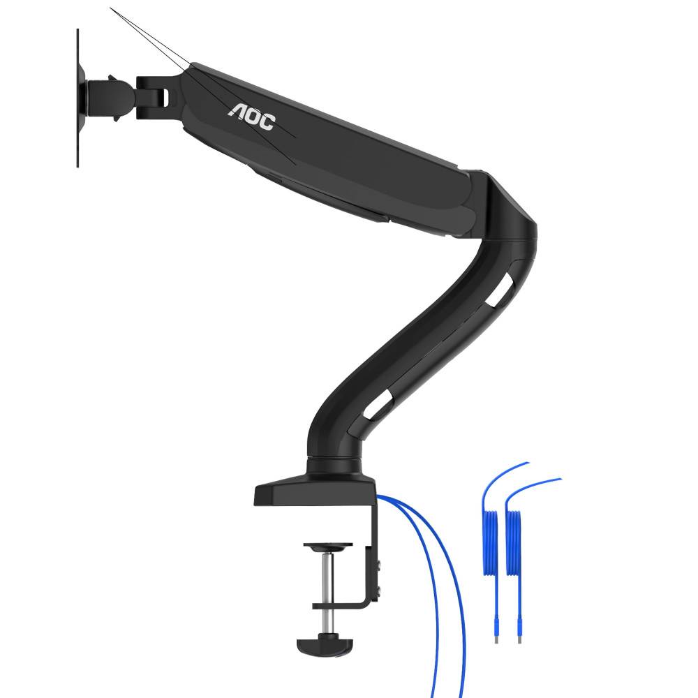STAFFA TV/MONITOR DA TAVOLO MORSA HUB USB  DA 13 A 32 9KG A GAS