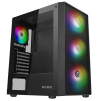CASE MID-TOWER NO PSU RODAN R603 3USB3 0,5MM SPCC 4FAN RAINBOW BLACK