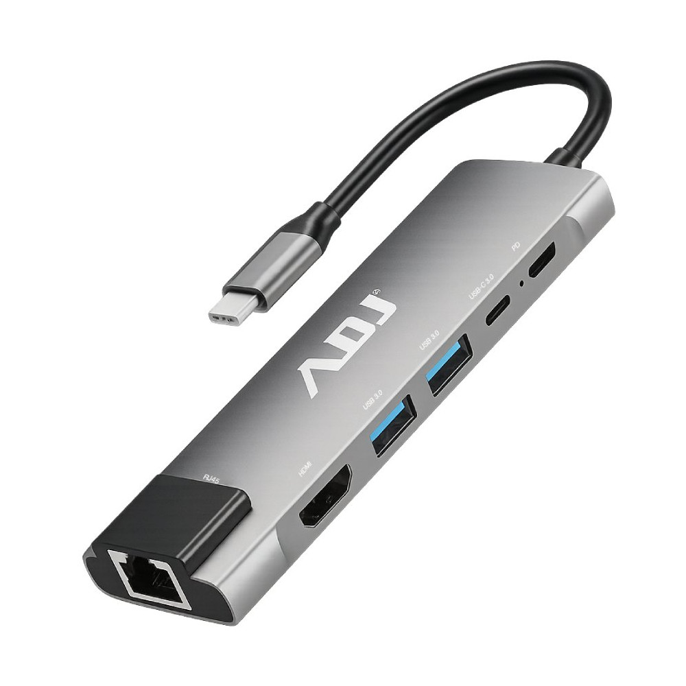 DOCKING TYPE C MULTIPORT 6IN1 USB3.0*2+HDMI*1+RJ45+USBC PD+DATA