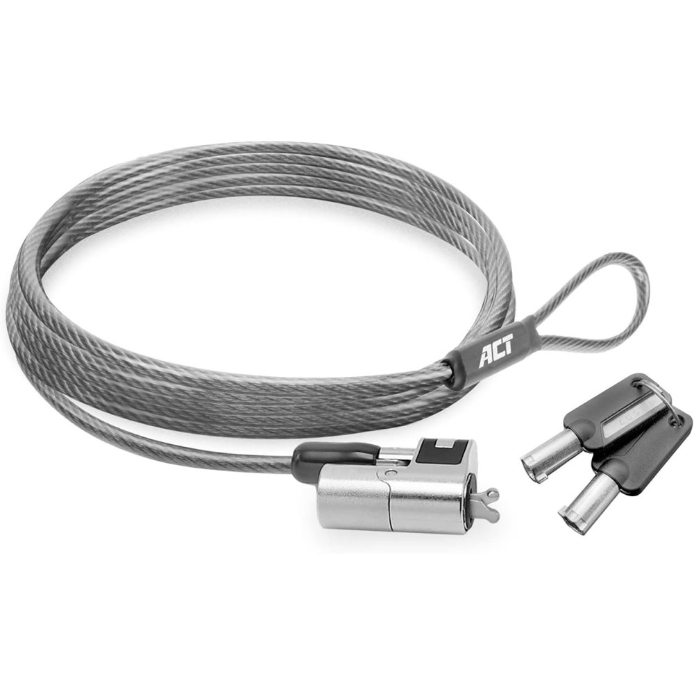 CAVO LUCCHETTO SICUREZZA NOTEBOOK 2MT CHIUSURA CON CHIAVE