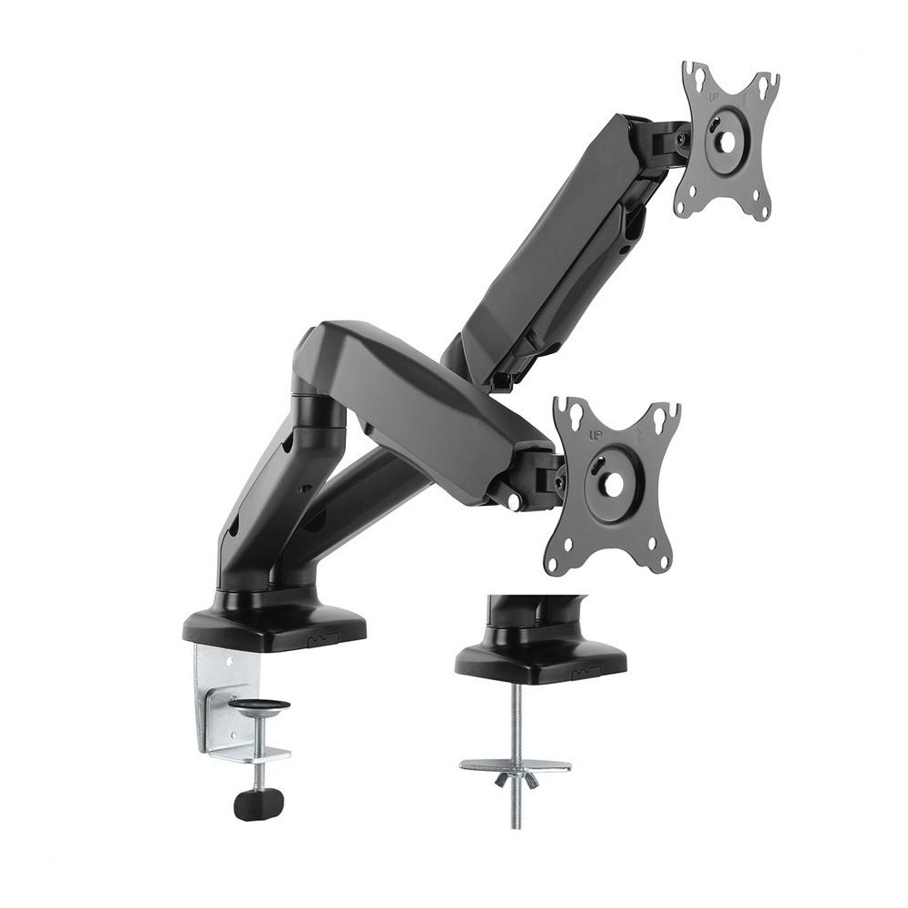 STAFFA TV/MONITOR DA TAVOLO MORSA VESA 75 100  2 MONITOR