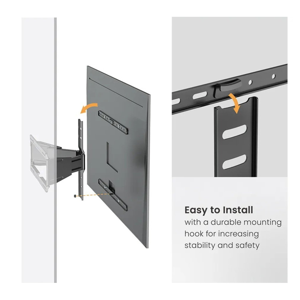 STAFFA TV/MONITOR 43/90 BK NEW MAX 50KG MAX VESA 600*400 TILT