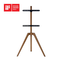 STAFFA  PAVIMENTO PER TV 45-65 LOAD 40KG 400X400 LEGNO DESIGN