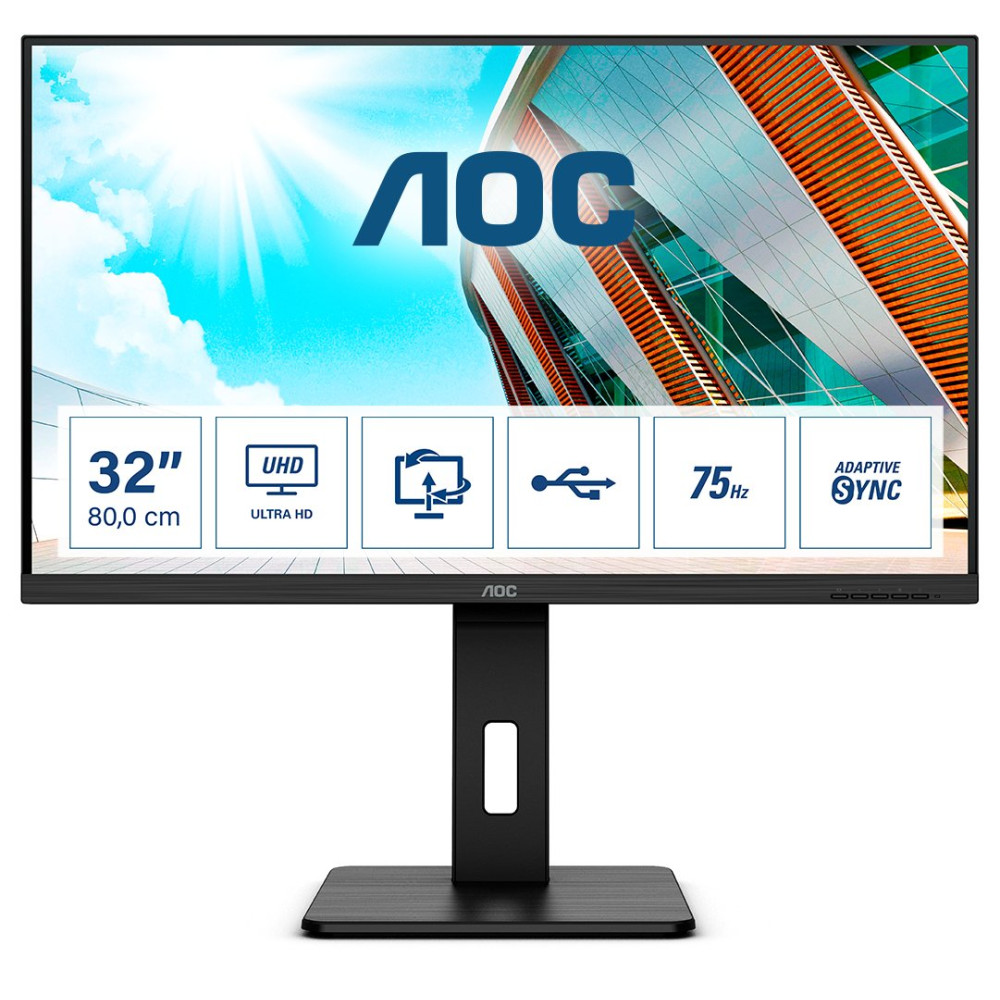 MON 31.5 VA 4K DP HDMI HUB USB AOC U32P REG ALTEZZA PIVOT MM