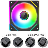 VENTOLA SORA K21 120 1FAN 1800RPM HALO 1800RPM FAN + ANTIVIBRATION