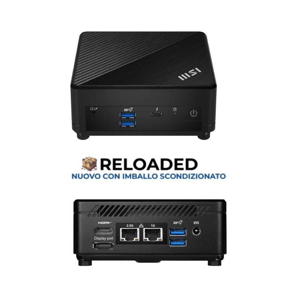 PC MSI CUBI N100 4GB 128GB W11P M.2 BN100XX FANLESS PRODOTTO APERTO