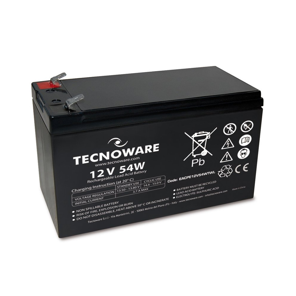 TECNOWARE POWER BATTERY 12V 11A 54W  (EACPE12V11ATWL ) - BATTERIA ERMETICA AL PIOMBO TECEACPE12V54WTWL