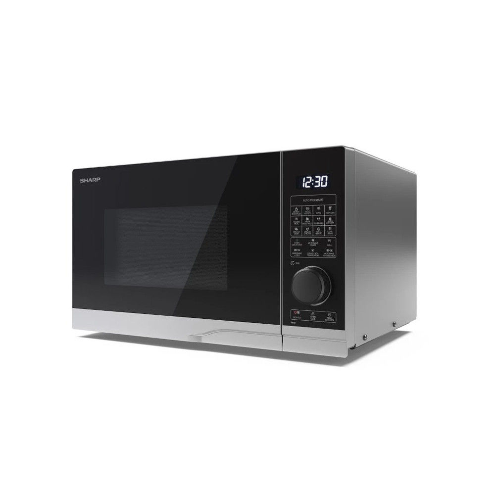 SHARP YC-PC254AE-S - FORNO A MICROONDE 25LT - 900W - CONTROLLO DIGITALE - GRILL - 11 LIVELLI DI POTENZA - BLACK/SILVER SHAYCPC25