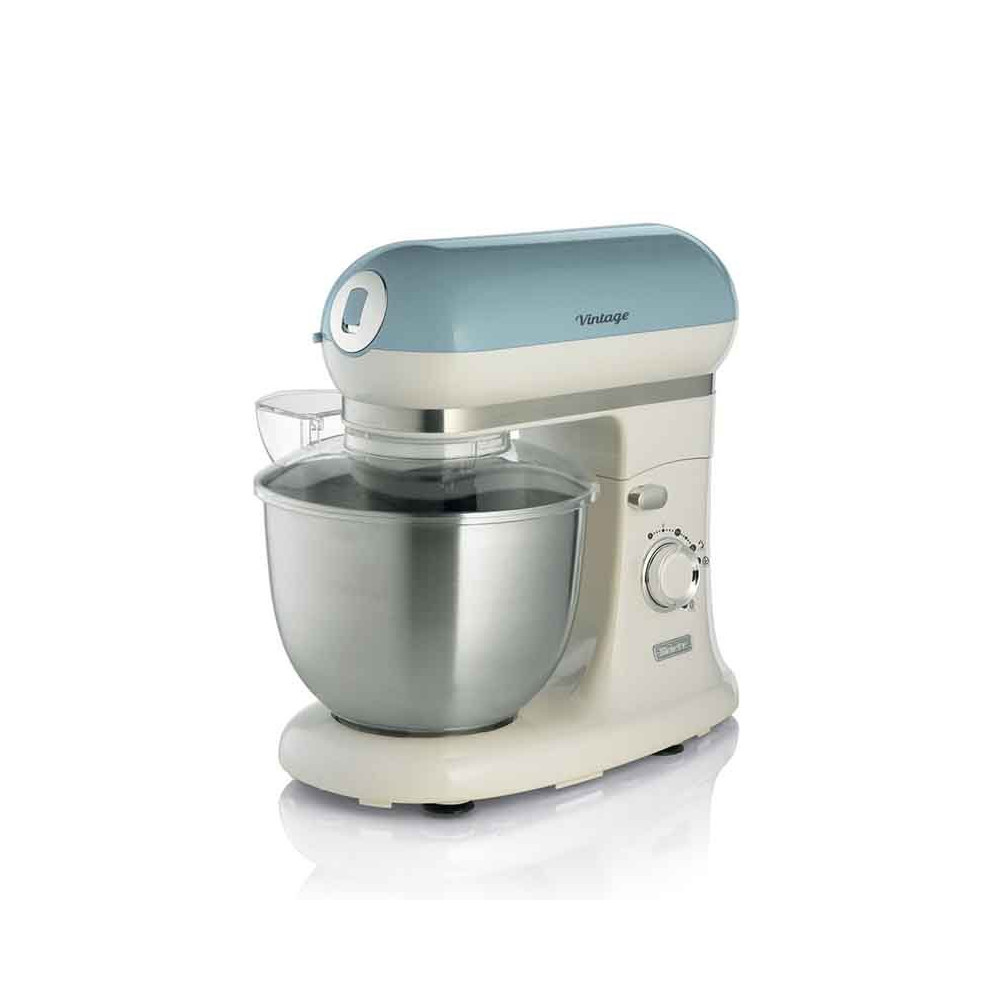 ARIETE ARIETE IMPASTATRICE VINTAGE CELESTE (1588/05) - TAZZA ACCIAIO INOX 5,5 L - 7 VELOCITA'' + PULSE - 2400W ARI1588BL