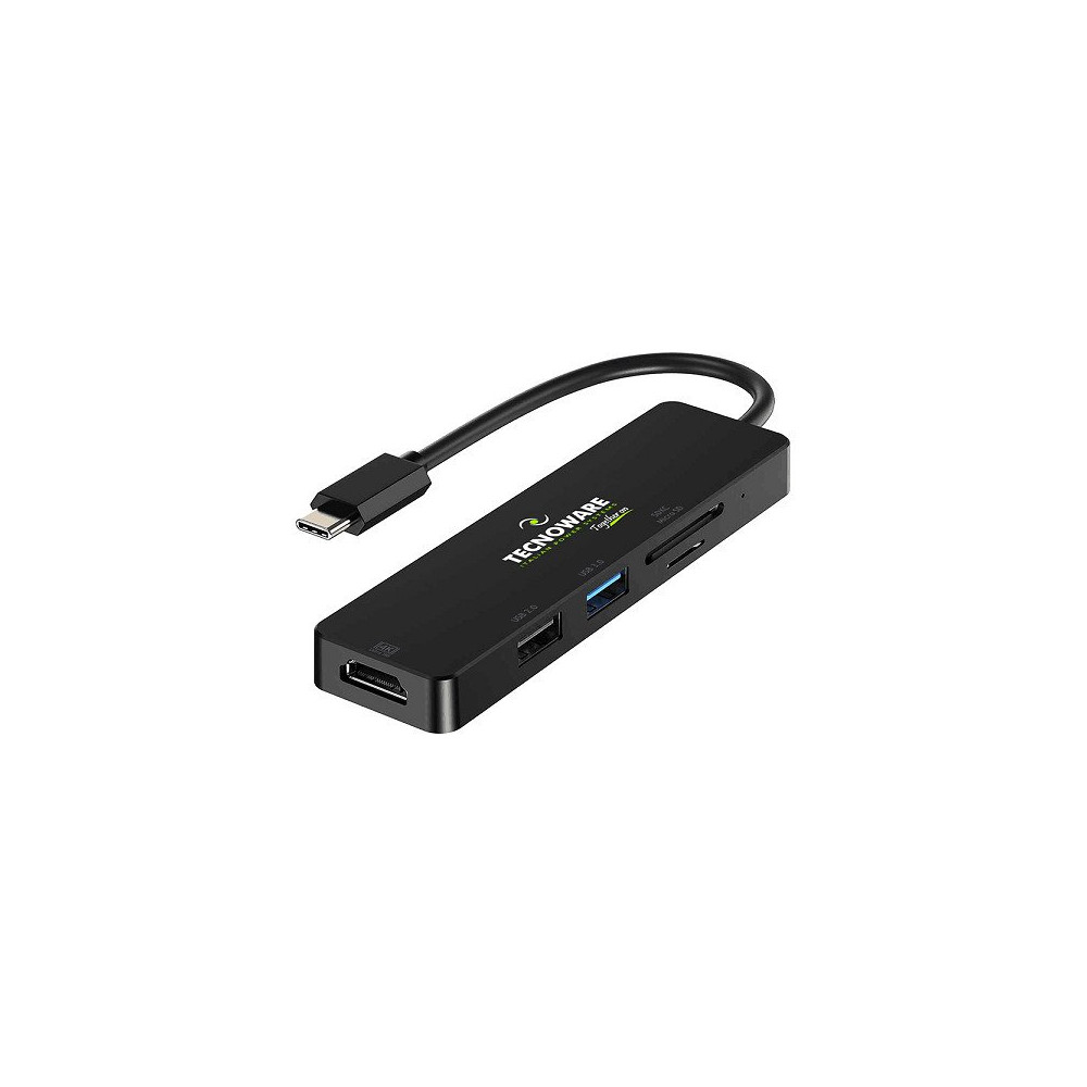TECNOWARE FHUB17693 - HUB USB TYPE-C 5 IN 1 TECFHUB17693