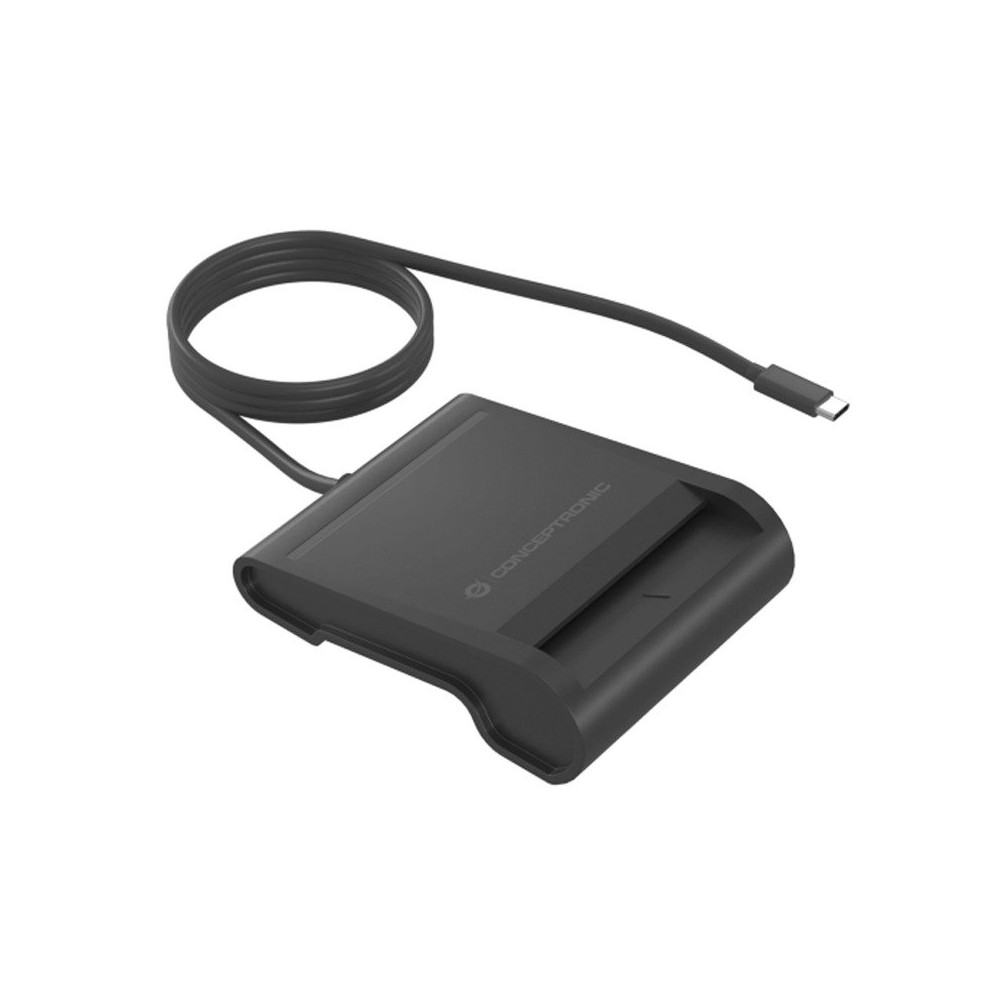 CONCEPTRONIC SCR01BC - CARD READER USB-C SMART ID, SUPPORTS ISO7816 CLASS A, B AND C (5V/3V/1.8V) CONSCR01BC