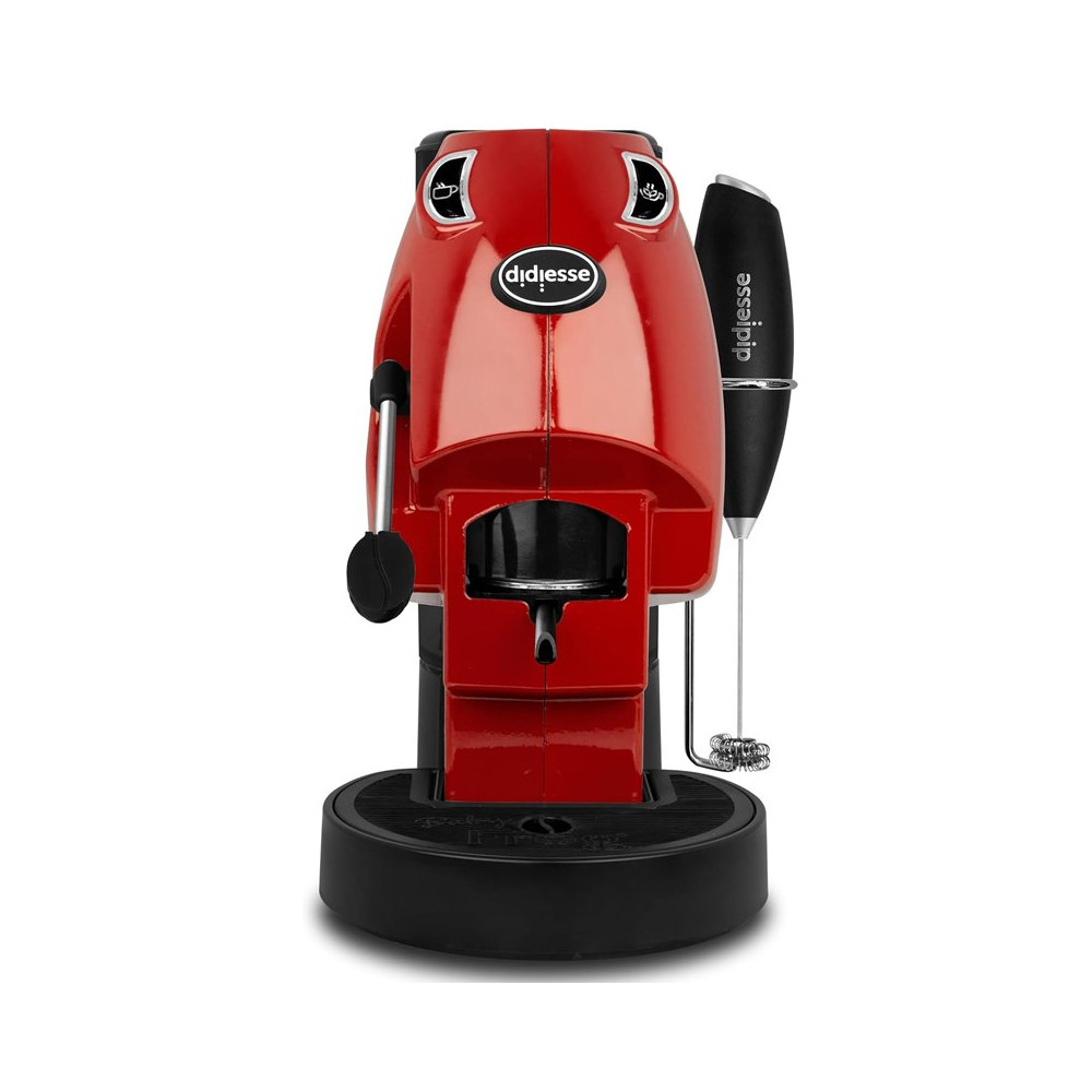 DIDIESSE BABY FROG COFFEE AND TEA (ROSSO PIENO) - MACCHINA DA CAFFE'' CON FRULLINO E DOPPIO PORTACIALDA - 450W DDSBABYFROGCTROSS