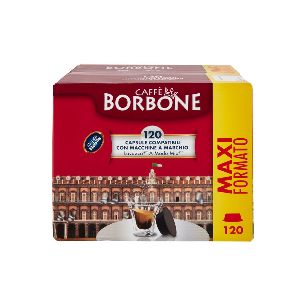 CAFFE'' BORBONE MISCELA NOBILE (BLU) - BOX 120 CAPSULE COMPATIBILI LAVAZZA A MODO MIO CFBAMSBLUNOBILE120PZ