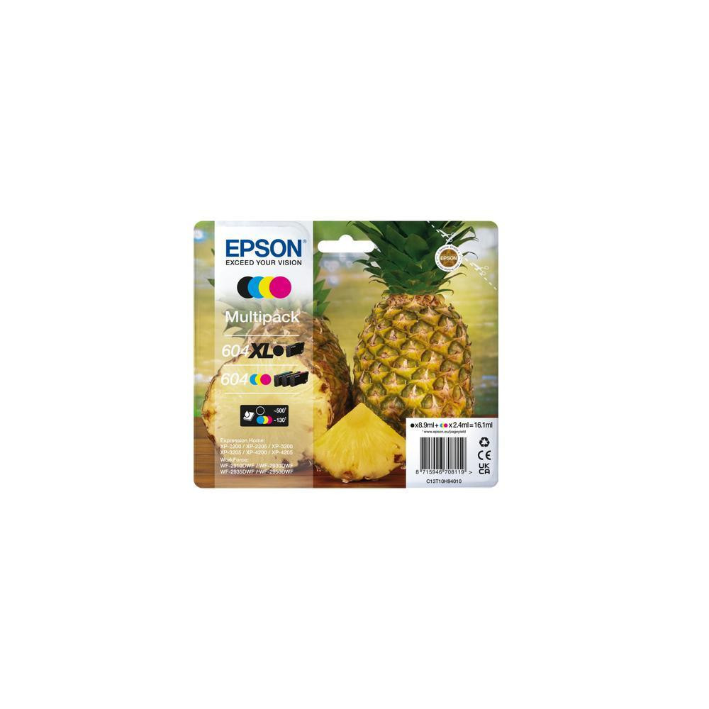 ORIGINAL Epson Multipack nero / ciano / magenta / giallo C13T10H94010 604 XL ~890 Seiten 2,4ml
